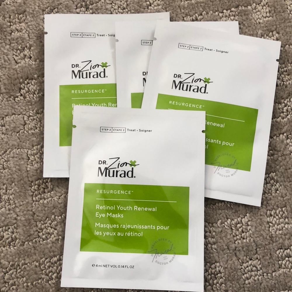 4 X Murad resurgence retinol youth renewal eye masks 4ml